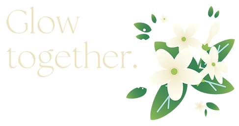 Glow together. ジャスミンの花とともに